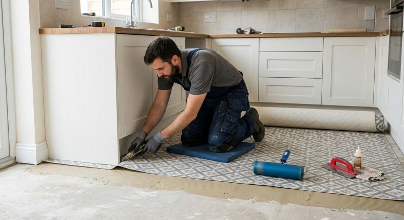 Linoleum Floor Installation detail
