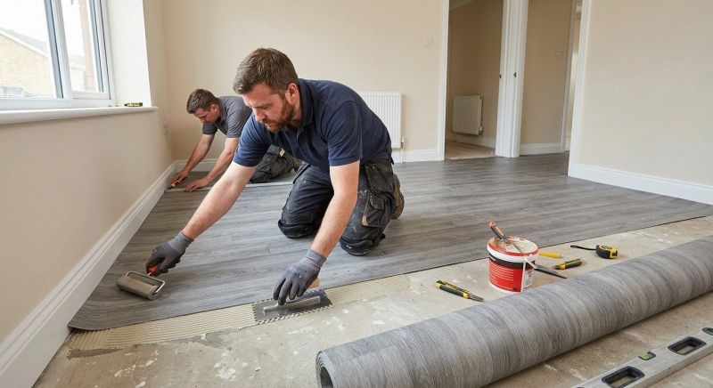 Sheet Flooring Installation detail