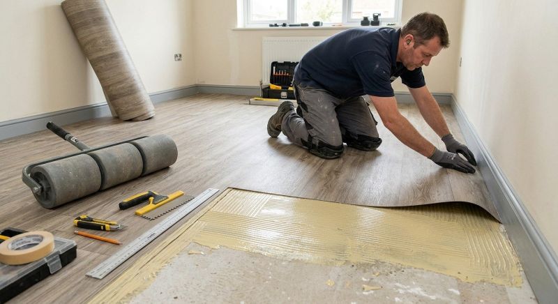 Sheet Linoleum Installation detail