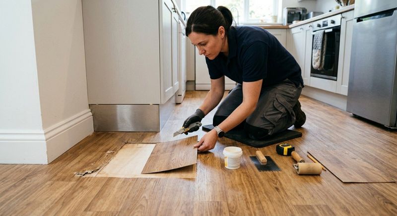 Sheet Vinyl Repair detail