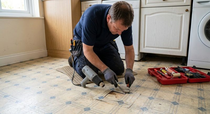 Sheet Vinyl Repair detail