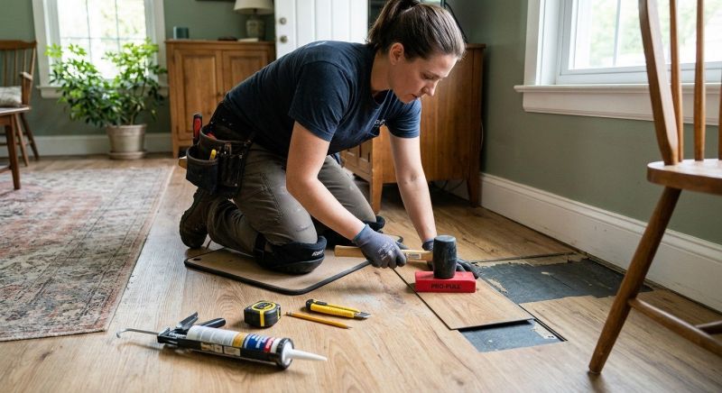 Vinyl Floor Repair detail
