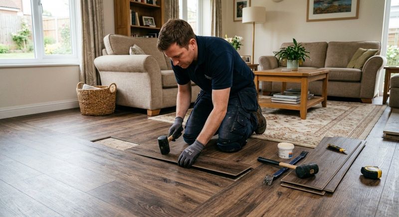 Vinyl Floor Repair detail