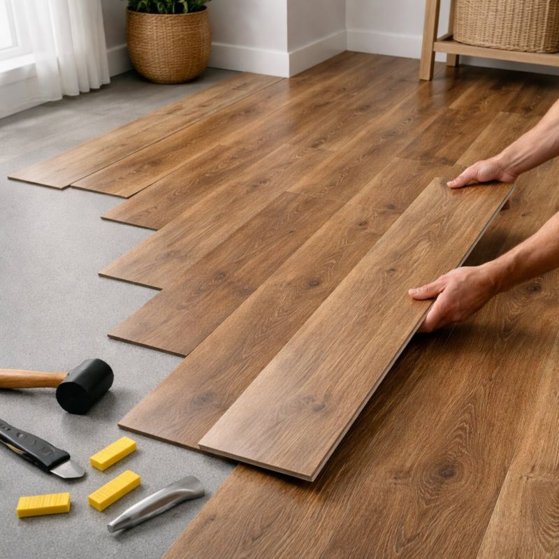 Vinyl Plank Floor Installation detail